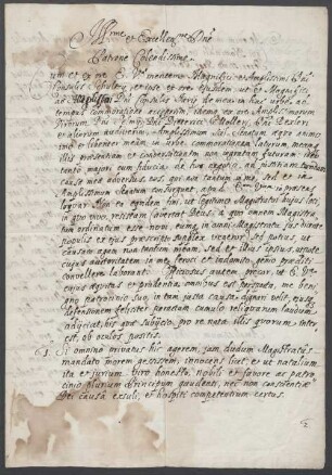 Stanislaw Lubieniecki (1623-1675) Autographen: Brief von Stanislaw Lubieniecki an Unbekannt - BSB Autogr.Cim. Lubieniecki, Stanislaw
