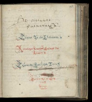 Ps.-Paracelsus: Archidoxis magicae liber VII: De sigillis planetarum
