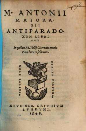 Antiparadoxon libri sex