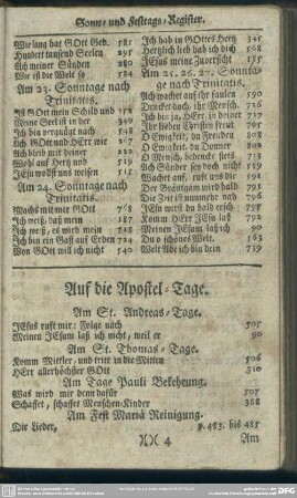 Auf die Apostel-Tage