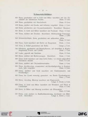 Schwertstichblätter (Nr. 537-594)