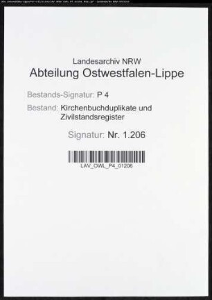 Zivilstandsregister der Stadt Iserlohn (H 1811). (Gemeinde: Iserlohn, Stadt)