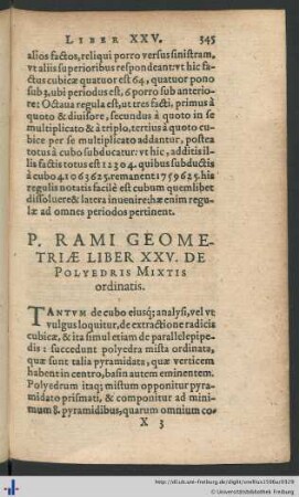 Liber XXV. De Polyedris Mixtis ordinatis