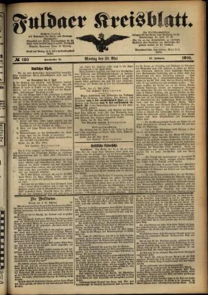 Ausgabe vom Montag, den 30. Mai 1910.