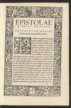 Epistolae D. Pauli Apostoli.