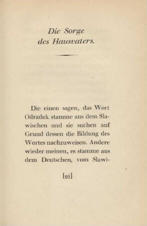 Die Sorge des Hausvaters