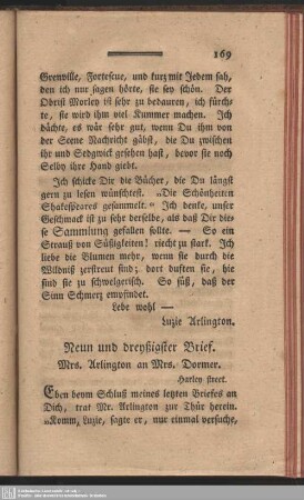 Neun und dreyßigster Brief