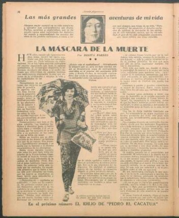 La máscara de la muerte : Las más grandes aventuras de mi vida