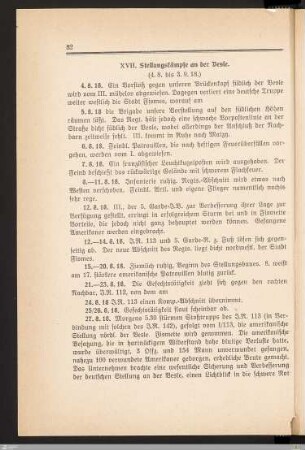 XVII. Stellungskämpfe an der Vesle