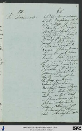 [fol. 6] Vom Consistorio pleno