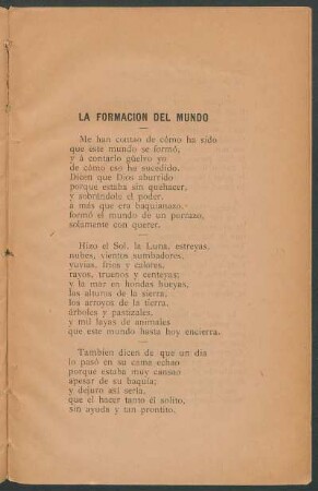 La formación del mundo