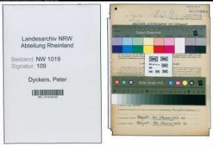 Entnazifizierung Peter Dyckers , geb. 29.08.1898 (Arbeiter)