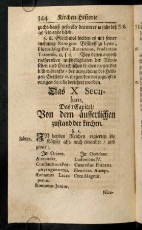 344-350, Das I. Capitel