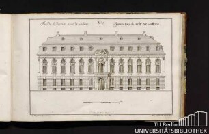 No. 3. Facade de derrier avec la Gallerie. Hindere Facade nebst der Gallerie.