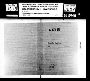 Kommunsachen: Fronen, Oberamt Weinsberg