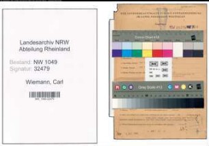 Entnazifizierung Carl Wiemann , geb. 24.05.1880 (Fabrikant)