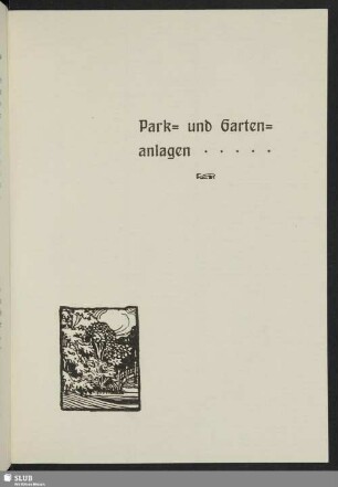 Park- und Gartenanlagen