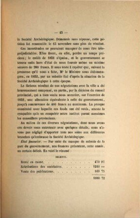 Rapport sur la situation de la Société : en ... 1851 (1852)
