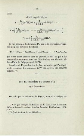 Sur le théorème de stiefel.