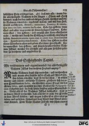 Das Sechszehende Capitel.