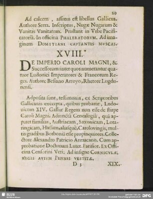 XVIII. De Imperio Caroli Magni