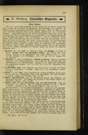 Literarischer Wegweiser