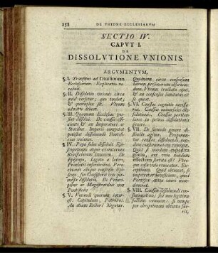 Sectio IV. De Dissolutione Unionis.