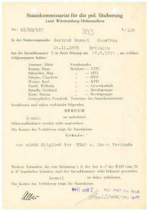 Gemmel, Gertrud