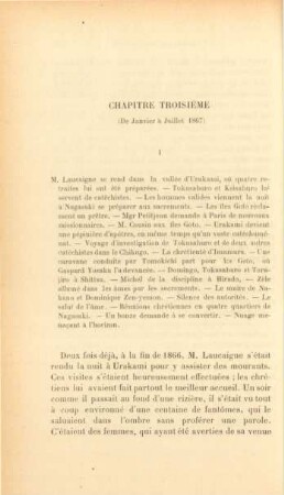 Chapitre troisième (De Janvier à Juillet 1867)