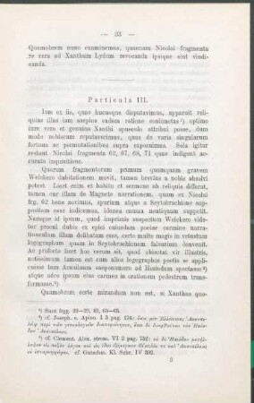Particula III.