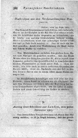 Nachrichten aus den Nordamerikanischen Freistaaten : Boston, vom 12. Sept. 1803