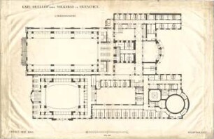 Hocheder, Karl; München; Müller´sches Volksbad - Grundriss 2. OG