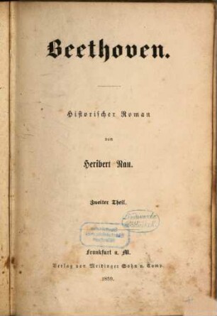 Beethoven : historischer Roman, 2