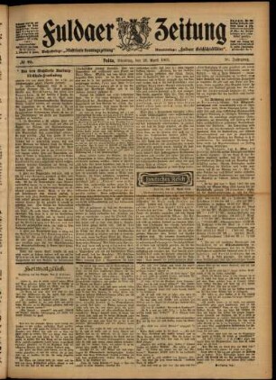 Ausgabe vom Dienstag, den 28. April 1903.