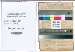 Entnazifizierung Heinrich Bongert , geb. 31.07.1903 (Lokfuehrer)