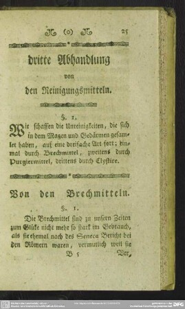 Dritte Abhandlung von den Reinigungsmitteln