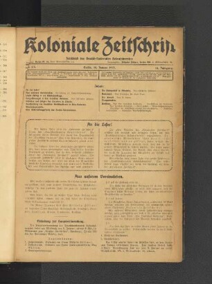 Nr. 1/2. Berlin, 10. Januar 1913. 14. Jahrgang.