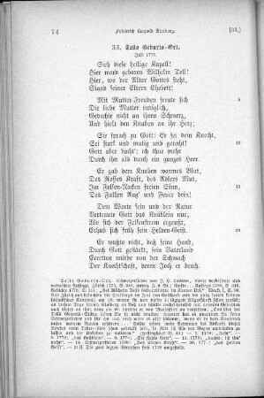 33. Tells Geburts-Ort.