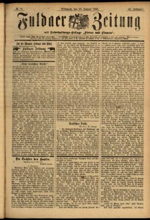 Ausgabe vom Mittwoch, den 23. Januar 1895.