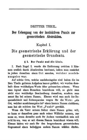 Dritter Theil. Der Uebergang von der instinktiven Praxis zur geometrischen Abstraktion.