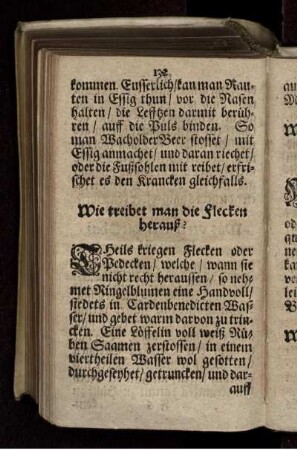 Wie treibet man die Flecken herauß?