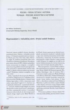 Wyprowadzeni z nieludzkiej ziemi. Artyści wokól Andersa