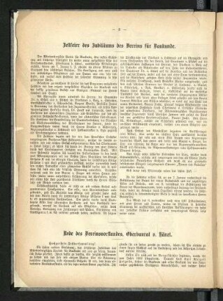 Festfeier des Jubiläums des Vereins für Baukunde