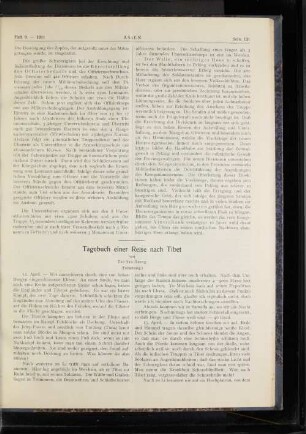 Tagebuch einer reise nach Tibet.