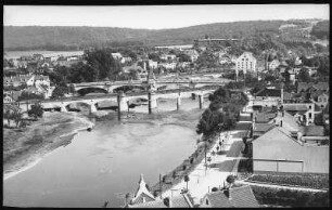 Bad Kösen. Bad Kösen mit Saale und Brücken