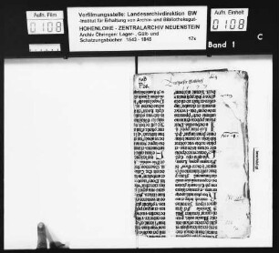 Gültbuch über Ernsbach. Fortgeführtes Exemplar mit nichtdatierten Nachträgen.