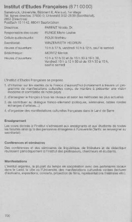 Institut d'Etudes Françaises
