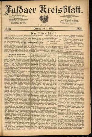 Ausgabe vom Dienstag, den 01. März 1898.