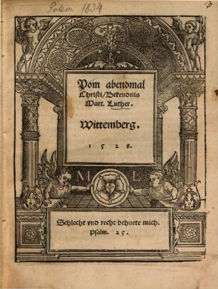 Vom abendmal Christi : Bekendnis