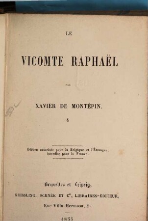 Le Vicomte Raphaël, 4